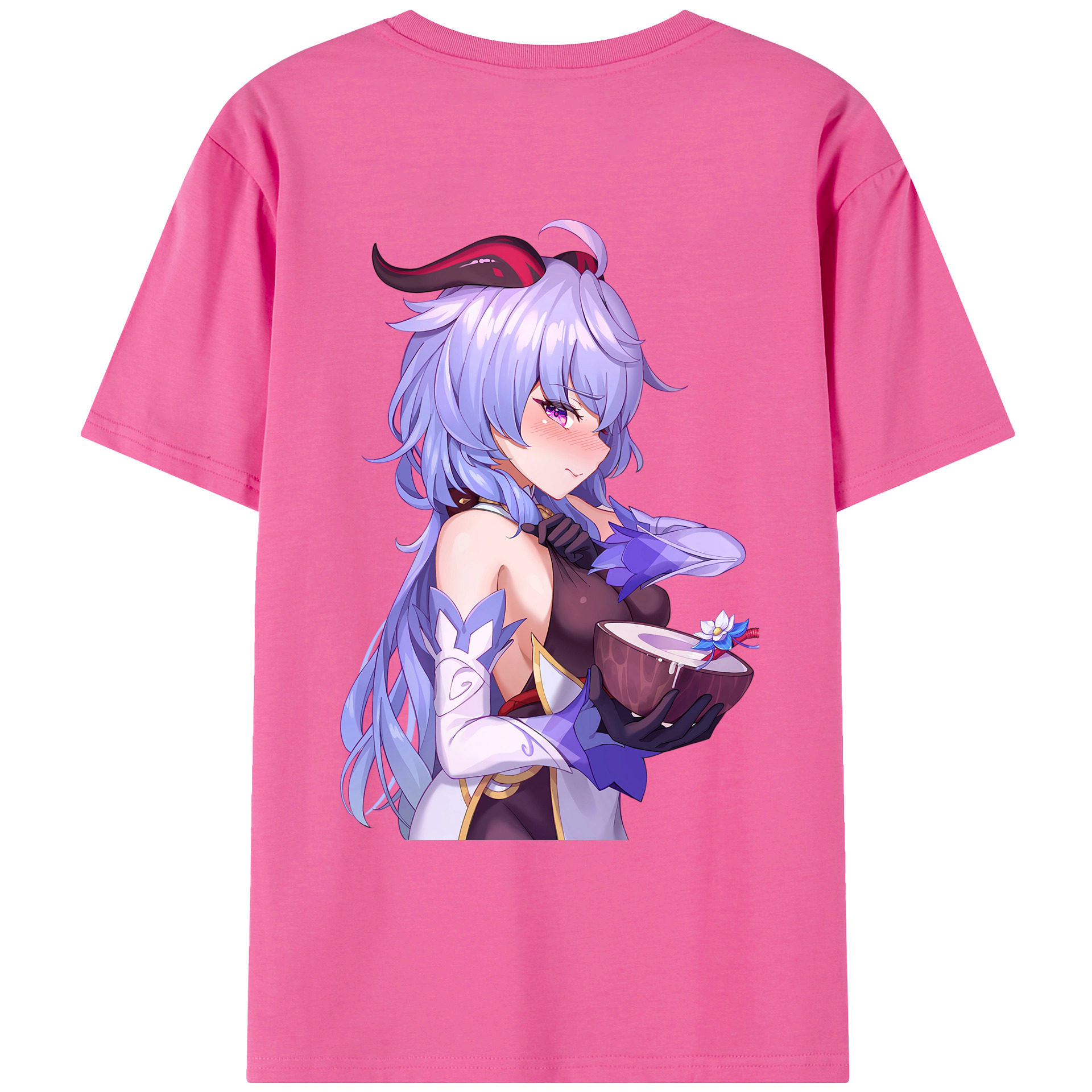 げんし神 甘雨 かんう genshin Ganyu レディース半袖Tシャツ(バックプリント)